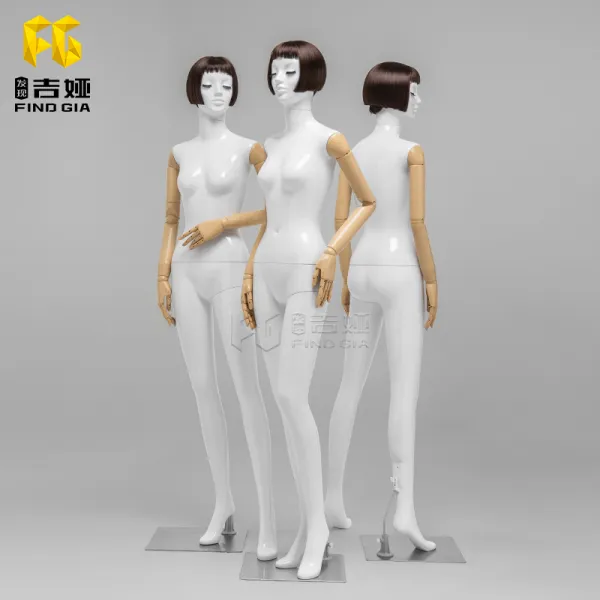 무생채 옷가게 여자 마네킹 고급 의류 모델 소품 여 전신 모조 이목구비 쇼윈도 가짜, FT13G1화이트/오관두/골드팔+/골드삼각