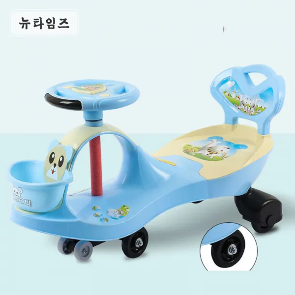 뉴타임즈 붕붕카 크롤리언트 아이가 사이드스쿠킹 장난감을 미끌미끌하게 흔들흔들하며 계집아이의 차를 몬다 Xz80 A17 06 블루