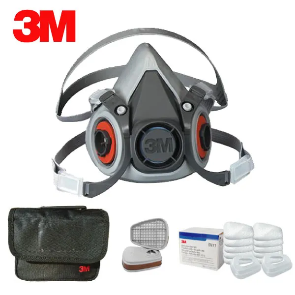 3M 방독면 풀셋트 - 페인트 스프레이 도색 신나용 구성, 6200 방독면 패키지 구성