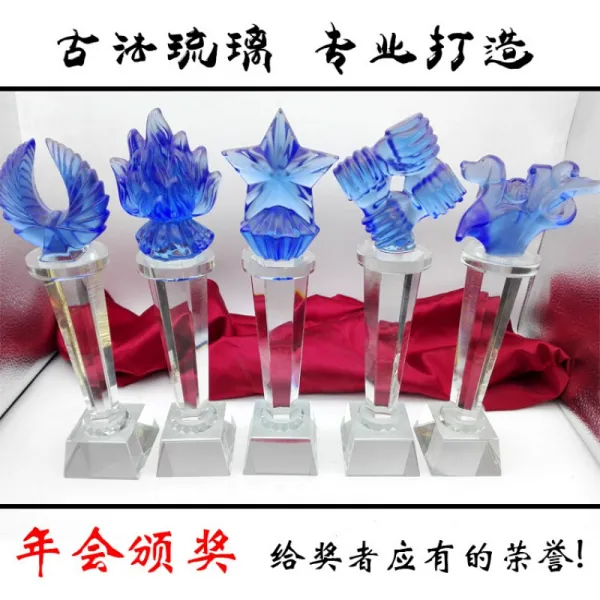 2018 유리 트로피 맞 춤 형 아이디어 각인 직원 기업 연례 회 수상 기념 크 리 스 탈 메달