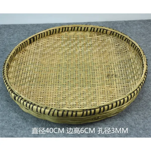 대나무 로 엮 은 삼태기 대나무 체 죽 평 가정 죽 세공 품 대나무 광주 리 를 말 려 서 말 린 것 이 편 대나무 로 엮 은 과일 바구니 바구니 바구니 부엌 수납 수공 으로 만 든 대바구니 대나무 체 직경 40 센티미터 입 니 다.
