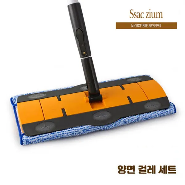 26 예진무역 / 깔끔한 물걸레 포인원 막대 청소기 양면 걸레 세트 극세사걸레 회전걸레 물걸레청소포 밀대, 단일 수량