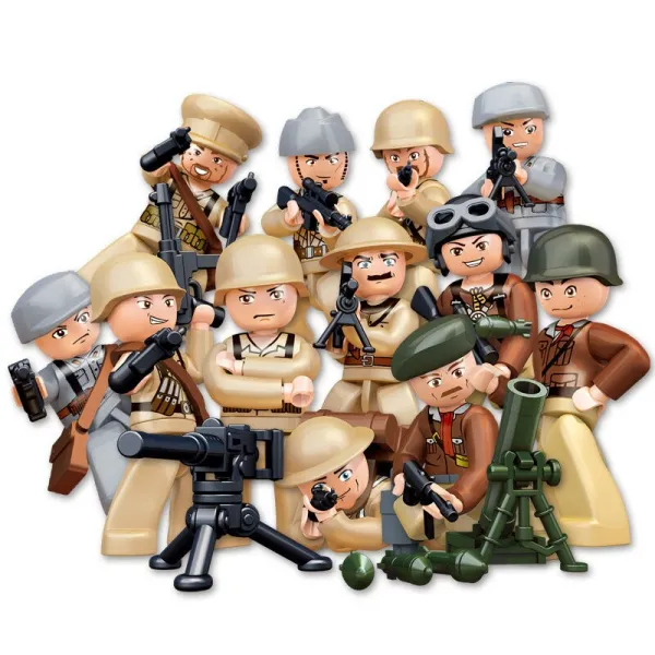 슬러반 0580 WW2 러시아 국군 전투 모스크바 동맹국들 맞춤형 반 파시스트 호위병 허스키 군 블록, 없음