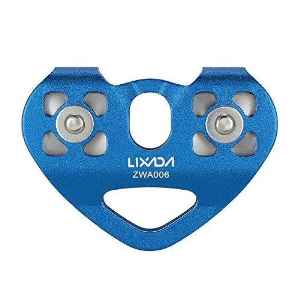 Lixada 트롤리 풀리 30KN 등산 등반 산업 작업 풀리 맹활약 스피드 풀리 베어링 포함 스타일 1 * 블루