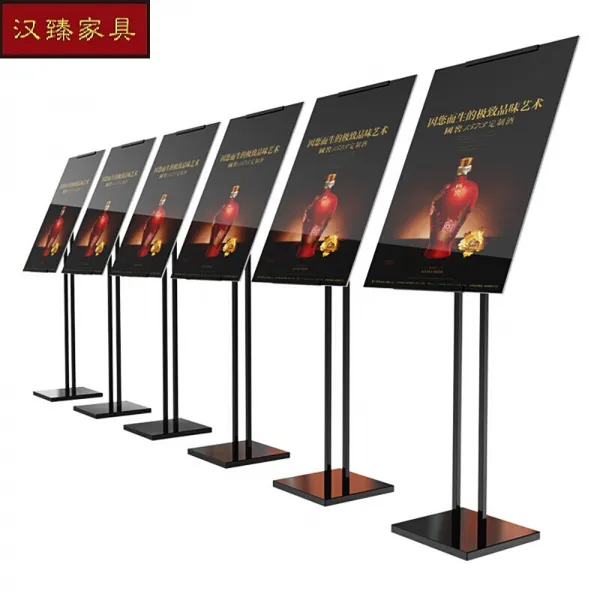 Kt 판 전시 대 광고 받침대 입식 경사 면 포스터 프레임 광고 판 브래킷 입 간판 백화점 간판 전시 프레임 조절 가능 각도 경사 면 걸 이 프레임 검은색 화면 높이 60 98 Cm