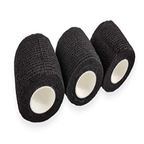 Hockey Grip Tape Baseball bat Field Hockey Tennis Racket 2 inch x 15 feet (Black 3 Pack) 하키 그립, 1