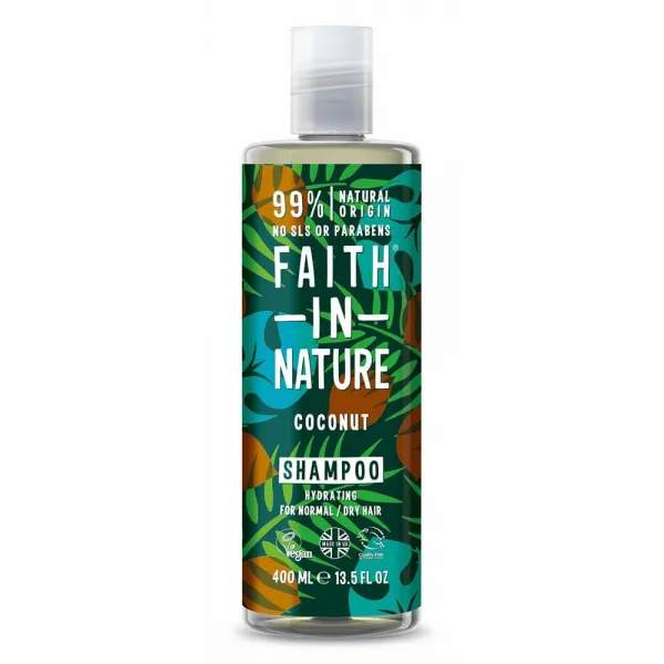 (영국직배) Faith in Nature 코코넛 샴푸 400ml 2팩 Natural Coconut Shampoo