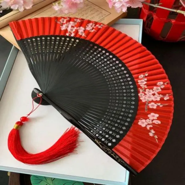 여름 휴대 접이식 차이나 여성 태슬 펀칭 남자 옥골 중국전통의상 정신이 맑고 기분이 상쾌하다 I77/