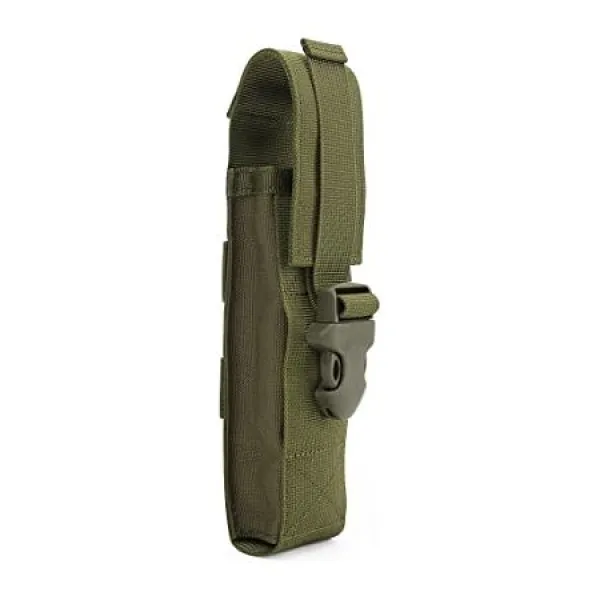 PHOENIX IKKI 고밀도 1000D 나일론 Molle 몰 시스템 대응 군사적 전술 손전등 홀더 플래시 라이트 파우치, One Size, ACUデジタル迷彩