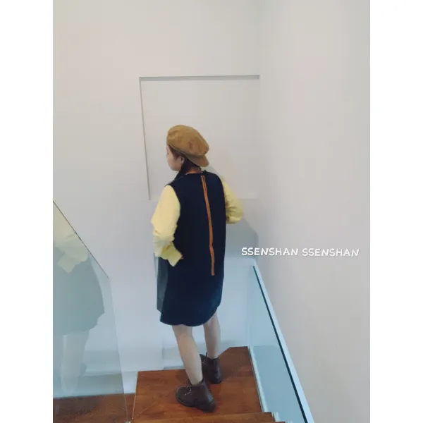 Bear 패치워크 원피스 짜집기 의상 여자 누더기 패션 Gc 000080628