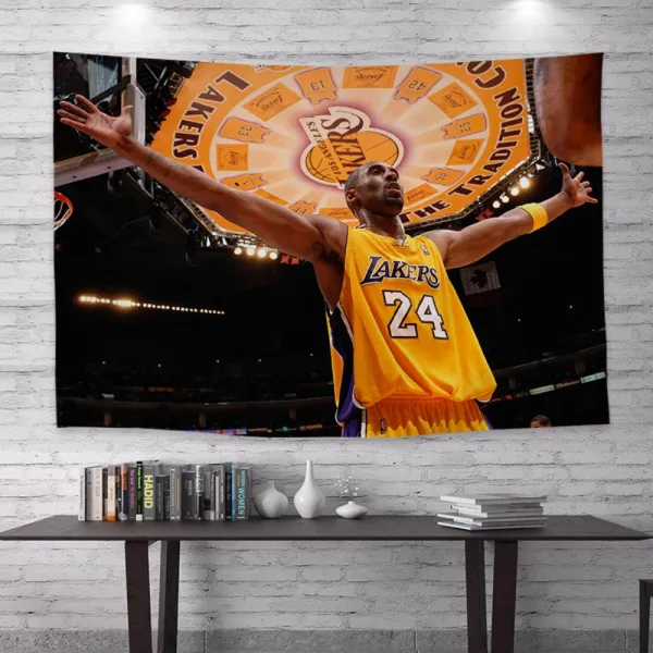 NBA 침실 거실 다용도 인테리어 포스터 현수막 마이클조던 커비 커리 패브릭포스터 벽장식 커튼, 커비 1