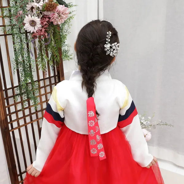 아가명주여아한복소품 컬러플댕기 노리개겸용 6종 택1