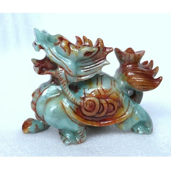 와이유 거북용 재물을 구해 읍내 집수 옥룡 거북이 장식품 광천연 옥돌 17센티 한 짝 가격 두 쌍으로 해죠.