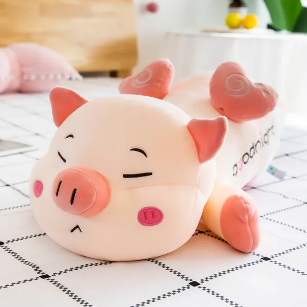 안녕히 주무세요 엔젤 돼지 봉제완구 롱스트 다이노스 쿠션 침대위 엎드려 자다 함께 놀다 인형 제조업자, 안녕히 주무세요 엔젤 돼지 13cm24kg
