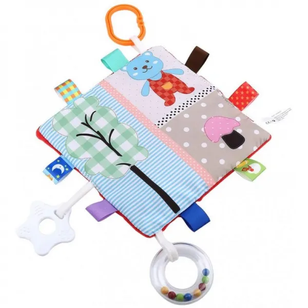 영국직수입 아기 위안 태기 담요 울트라 소프트 스퀘어 플러시 아기 달래기 타올 귀여운 만화 젖니 천 진정 젖꼭지 보안 담요 단일옵션