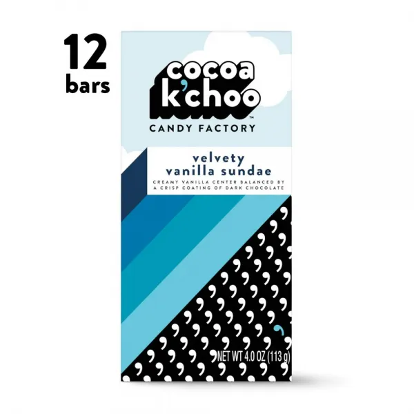 Cocoa K'choo 다크 초콜릿 벨벳 바닐라 아이스크림 4oz바 12팩 상세설명참조