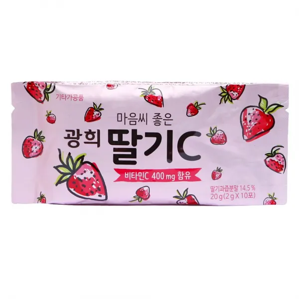 광희생활건강 마음씨 좋은 딸기C 비타민C 면역력 분말 10포입 1팩, 10포, 2g