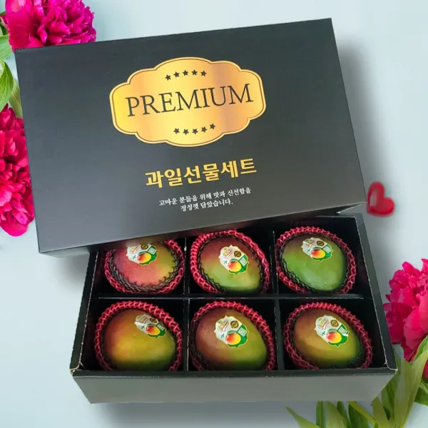 [페루 항공직송]최고급 애플망고 6과 선물세트 열대과일의 여왕