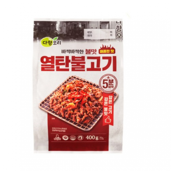 다향오리 열탄오리 불고기 매콤한맛 400g 1팩