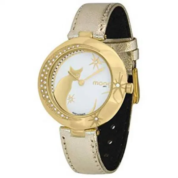 Moog Paris Lucille Womens Watch with Black/Pink/White/Rose Gold Dial