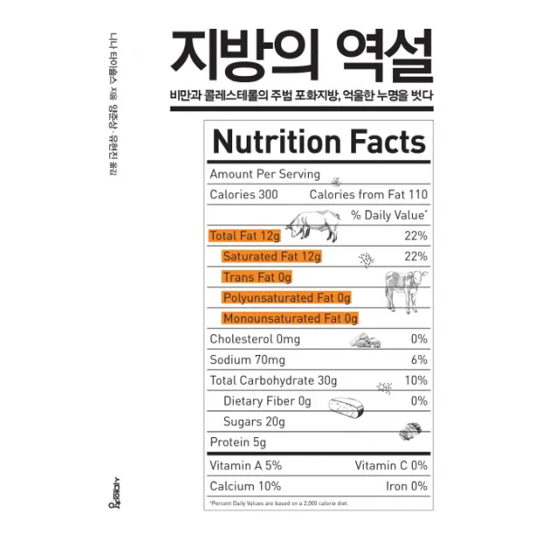 지방의 역설 : 비만과 콜레스테롤의 주범 포화지방 억울한 누명을 벗다, 시대의창