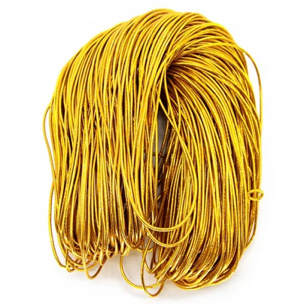 Attizone 금은고무줄 금은줄 금은사 끈 대용량 공예재료 금고무줄 약 90m 