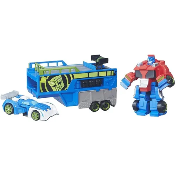 playskool 영웅 변압기 구조 봇 옵티머스 프라임 레이싱 트레일러 PROD1650001713, One Color