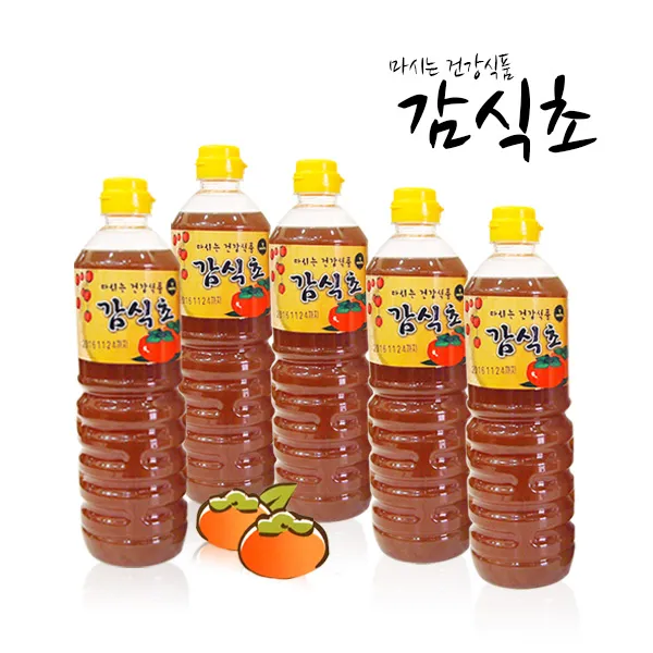 삼백식품 [삼백식품] 3년숙성 감원액100% 감식초5병(1000mlx5pet), 1박스