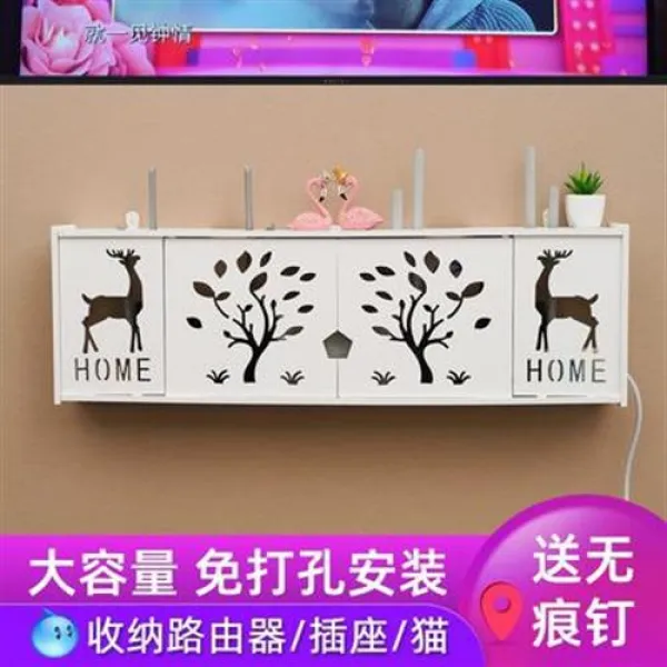 차이준 TV선반 다이 무선 공유기 수납박스 벽걸이 와이파이 선반 고양이 셋톱박스 벽 커버 구멍 차단 박스, 13 단도직입적으로 돈을 벌다
