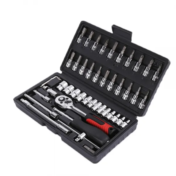 Npa몰 가정용 미니 복스 알 소켓 렌치 공구 세트 46p 자동차 정비 깔깔이 셋트 차량 1set 46pcs 구성