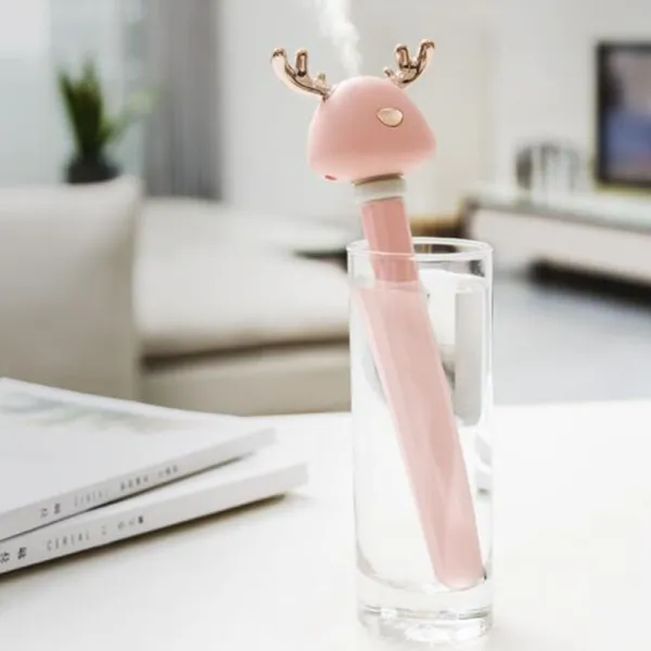 무드등 미니 에어워셔 책상 침대 차량 기습기qt2640 핑크