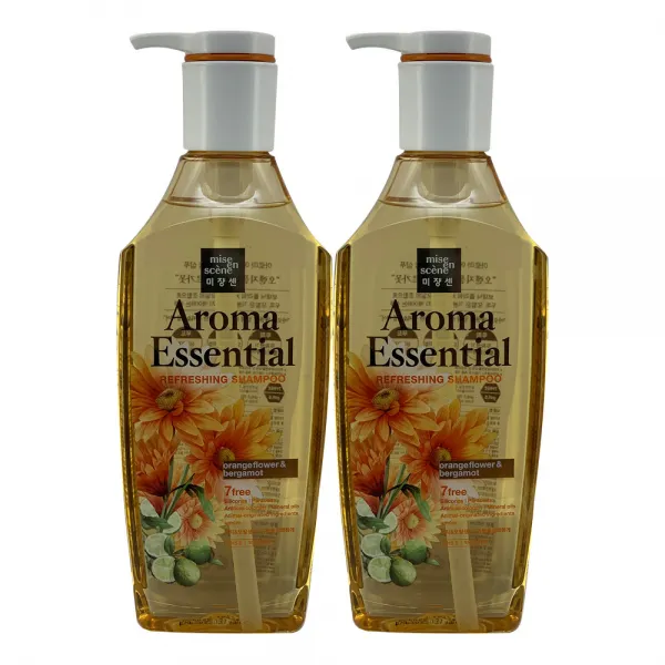 미쟝센 아로마 에센셜 리프레싱 샴푸 500ml 2개