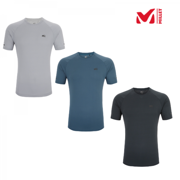 밀레 S/S 남자 남성 여름 라운드 반팔로 땀 흡수가 상당히 빠르고 옷감이 가벼워 시원하게 입기 좋은 남성 등산 라운드 반팔 티셔츠