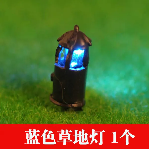 와이엠컴퍼니 건축모형재료 건축물 모래 판 DIY 핸드메이드 전등 실외 정원등 가로등 발광성 모형풀 땅, 잔디밭 등 블루