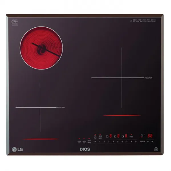 LG (150mm) 하이브리드 전기레인지 BEY3MT [인덕선 2구＋하이라이트 1구], 단일상품