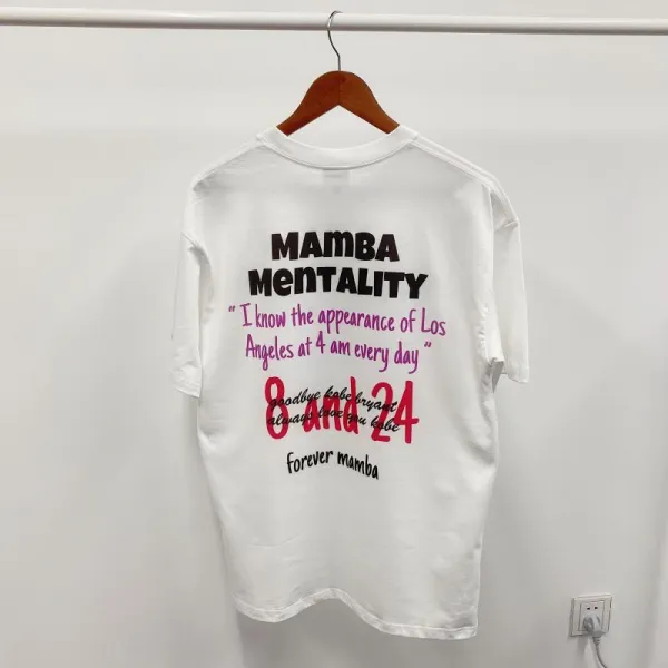 와이오피스 라운드넥반팔티 ET 출품 INDEPENDLONE 경의를 표함 커비 만 스피릿 MAMBA t셔츠 TEE