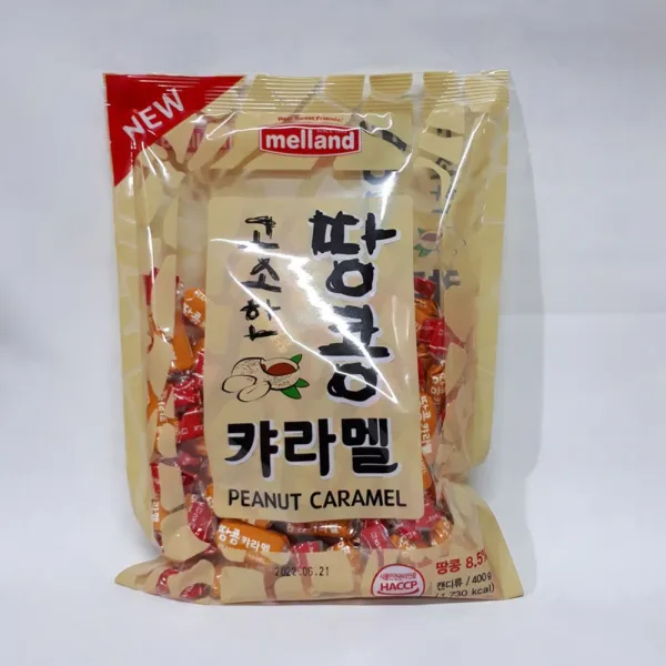 국제제과 멜랜드 고소한 땅콩캬라멜 400g x 4개간식 어린이간식 사탕 과자 어르신간식 부모님간식 어른들간, b본상품선택D