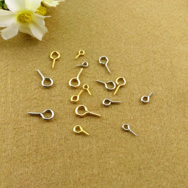 더블유컴퍼니 부품걸이 DIY 볼트무늬 양눈못 양의 나사 피스 바늘 철 후크 눈시울 갈고리 핸드메이드 액세서리