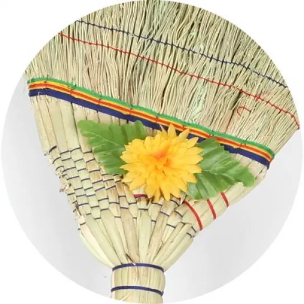 레이창고 모가 잘 안빠지는 꽃장목비 70cm 수수빗자루 1