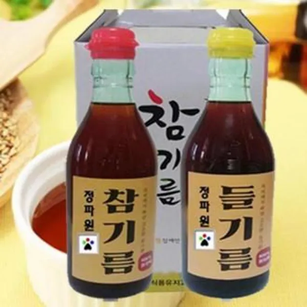 엄마손 참기름 350ml x1병+들기름 350ml x1병=셋트, 단일상품
