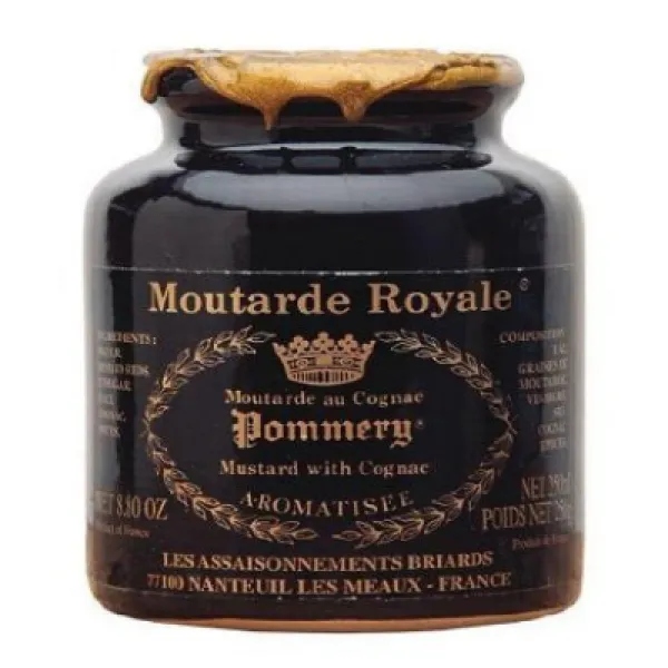 Royal Mustard Pommery Mustard with Cognac in Pottery Crock 도자기 그릇에 코냑을 곁들인 로얄 머스타드 포 메리 머스타드, 1