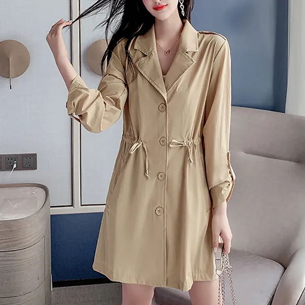 센슈얼드림 여성 간절기코트 롱코트 트렌치코트 블레이저 마이 재킷 16k 코트