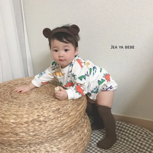 재야앤마이미 공룡세트 베베 베이비 바디수트 우주복