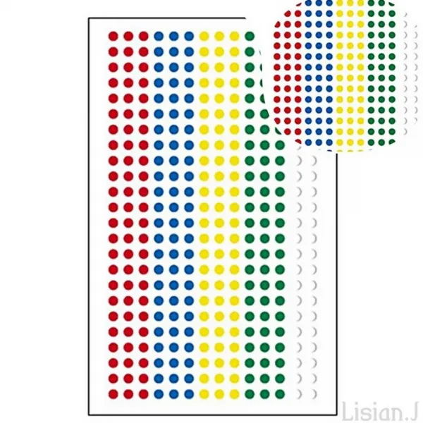 리시안제이 칭찬스티커 원형 3MM 설문 조사 스티커 칭찬포도알