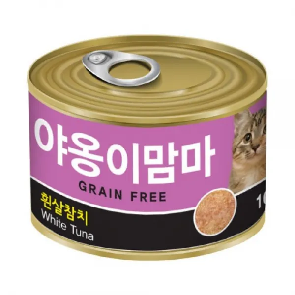 야옹이맘마 흰살참치 캔 160g 흰살참치캔 흰살참치간식 캔간식 고양이캔간식 애묘캔간식, 쿠팡 야옹이맘마 흰살참치 캔 160g_1개