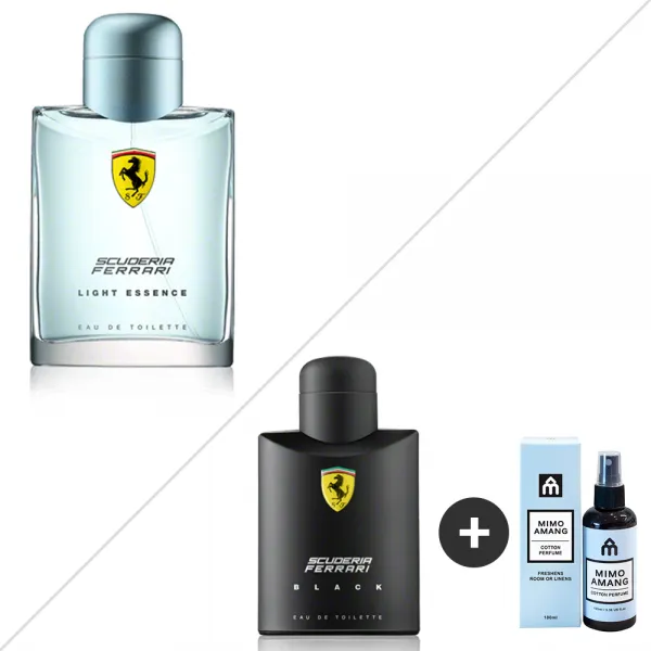 페라리 라이트에센스 블랙 75ml, 페라리 블랙 75ml 공식 + 코튼퍼퓸 100ml