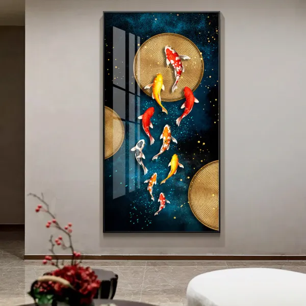 5d 다이아몬드 그림 모집 재물 풍수 입주 현관 붙이다 다이아몬드 자수 장식 그림 세로 구어도 복도 괘화, 만다이아 120*230cm