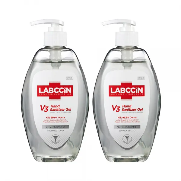 애경 랩신V3 새니타이저 겔 500ml 손소독제, 2개