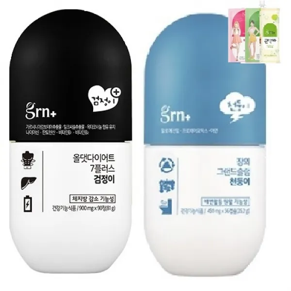 Grn 남자다이어트7플러스 검정이 1병+시원한배변 천둥이+사은품 곤약 꾸미 젤리 1set