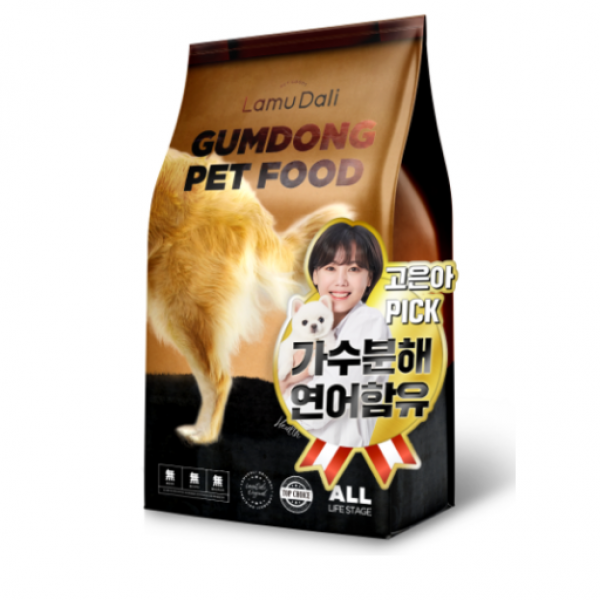 라무달리 전연령 강아지 금동사료, 가수분해연어, 4kg(2kg x 2)